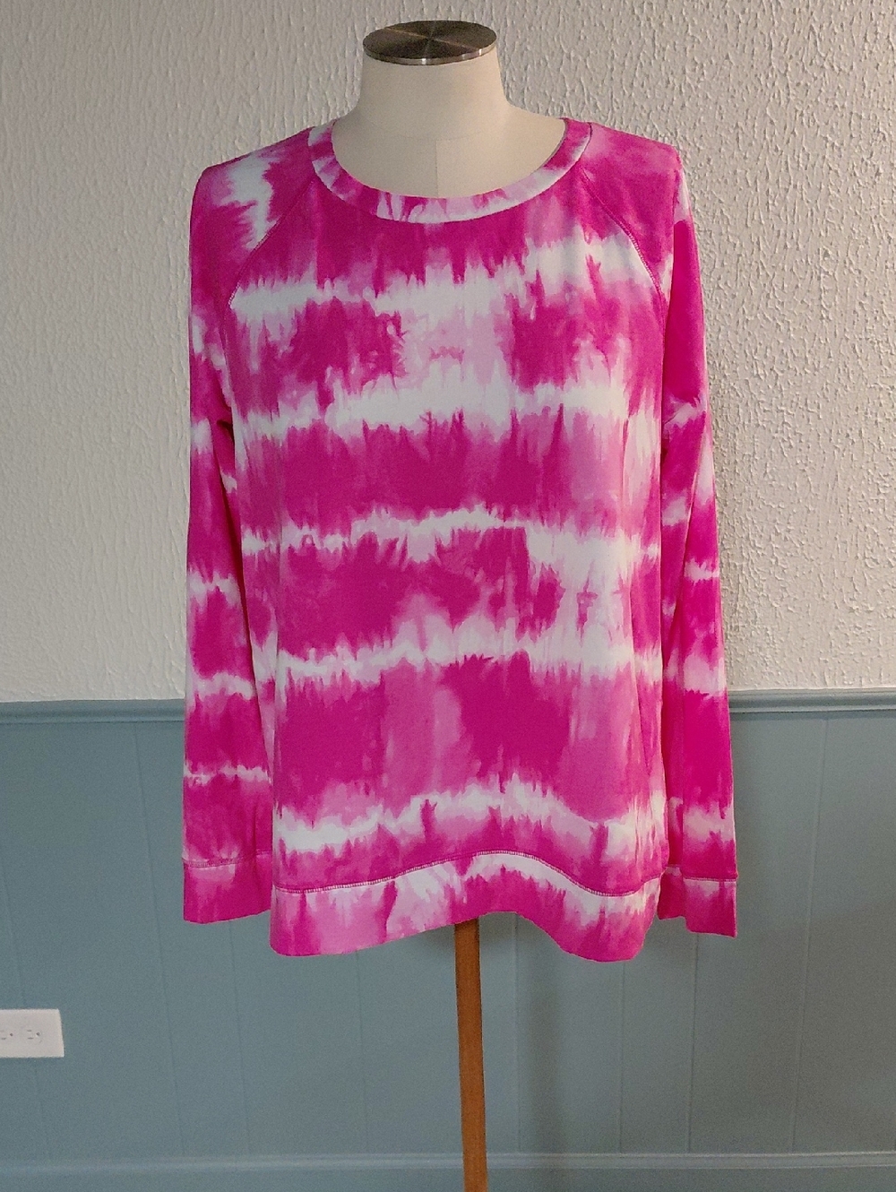 Michael Kors White Tie-Dye Crewneck Sweatshirt